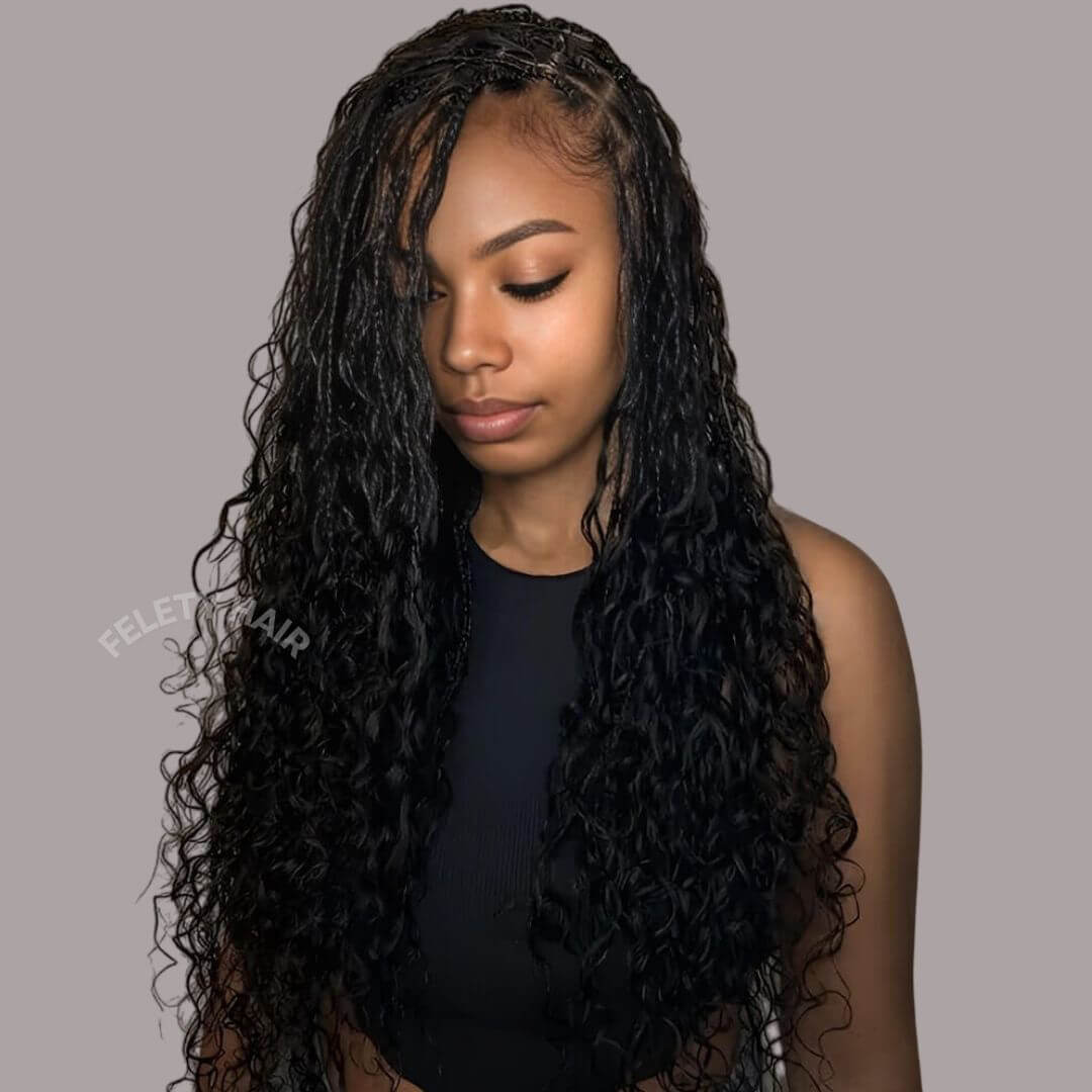 Raw Boho Deep Wave Bulk Braiding Hair