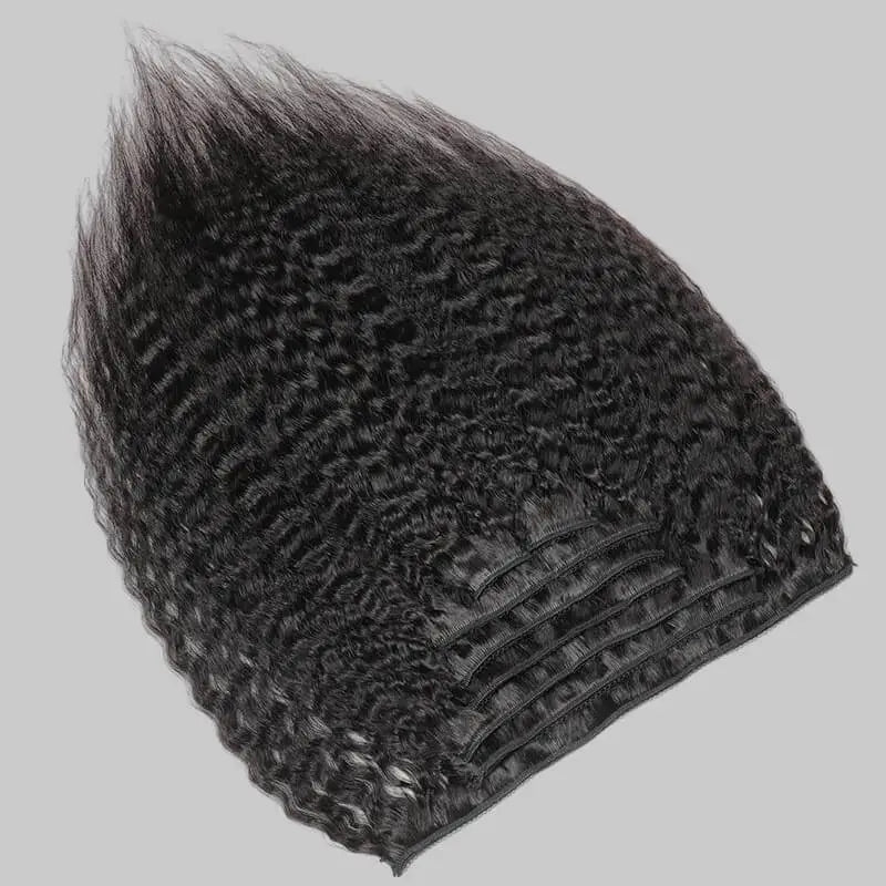 Kinky-straight-human-hair-clip-in-hair-extensions