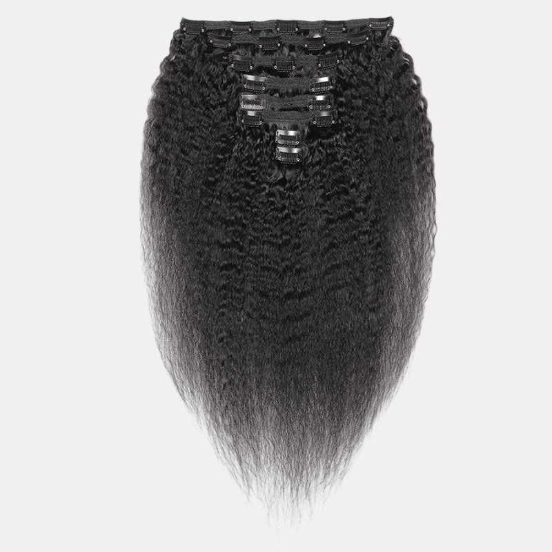 Kinky Straight Clip-In Hair Extensions