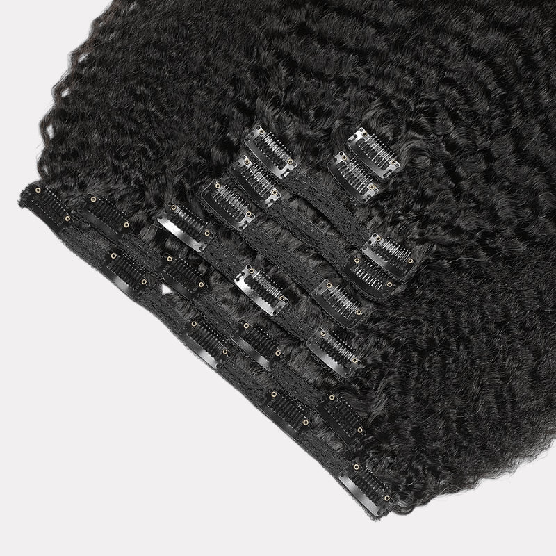Kinky Straight Clip-In Hair Extensions