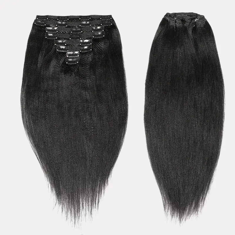 Yaki Straight Clip-In Hair Extensions