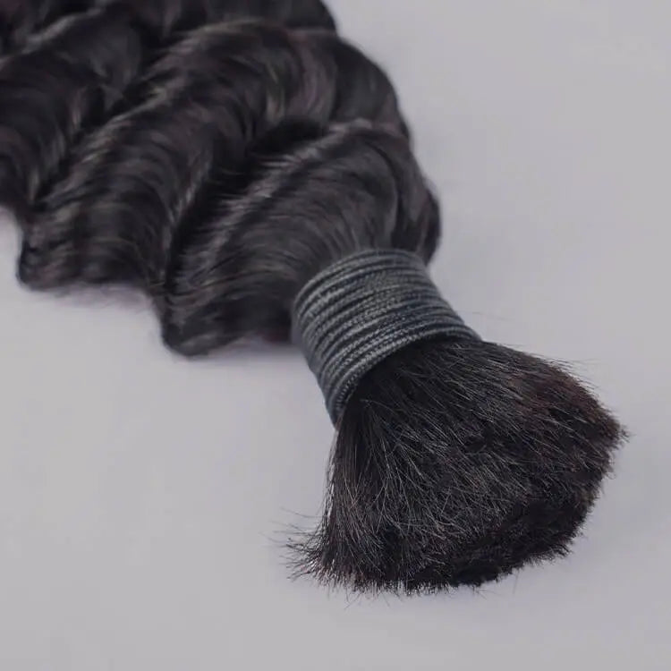 Raw Boho Deep Wave Bulk Braiding Hair