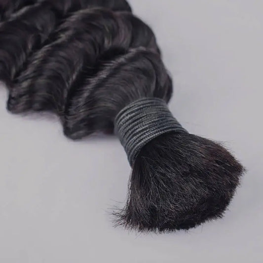 Raw Boho Deep Wave Bulk Braiding Hair